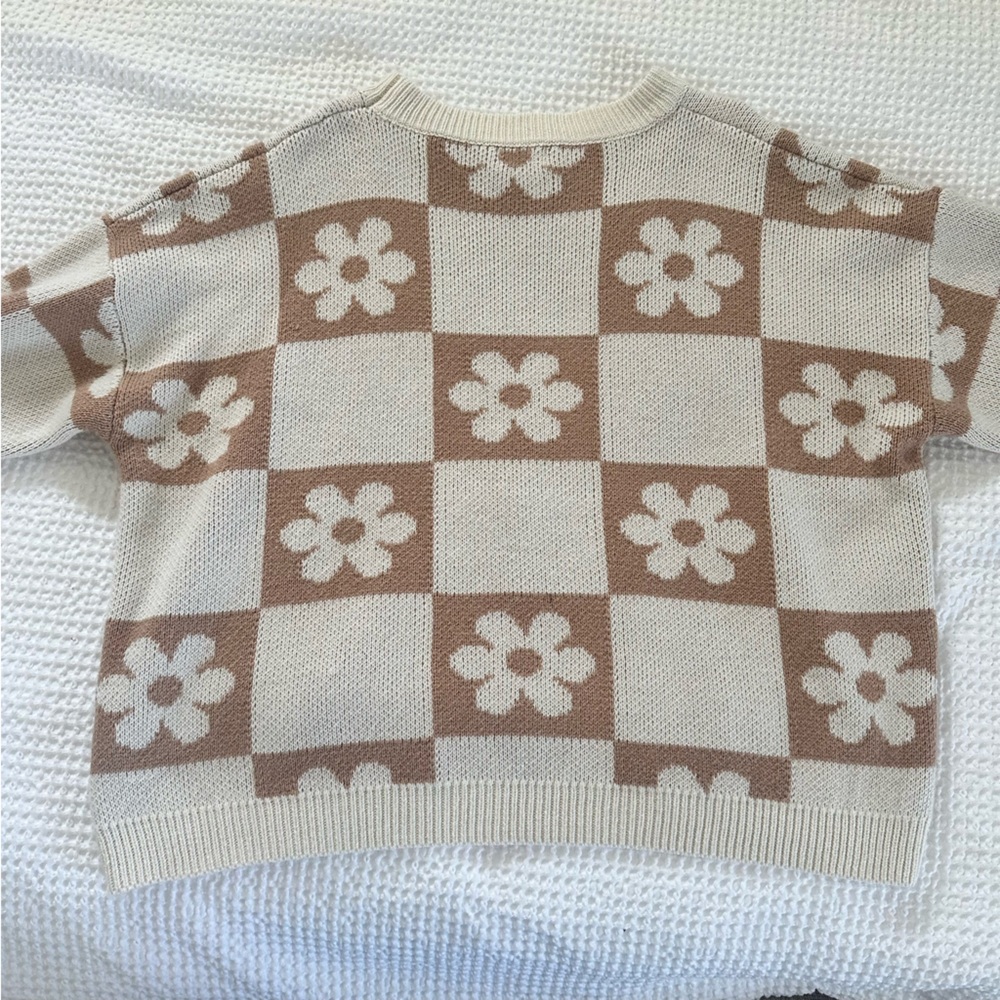 Floral Check Knit Sweater - Picture 5 of 5